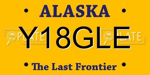 Y18GLE Alaska License Plate