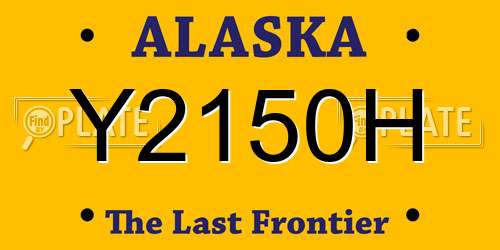 Y2150H Alaska License Plate