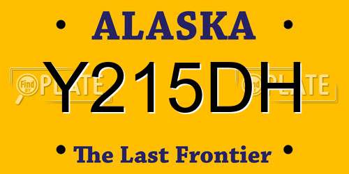 Y215DH Alaska License Plate