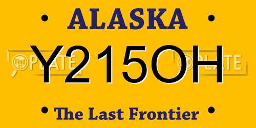 Y215OH Alaska License Plate