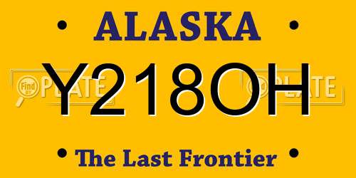 Y218OH Alaska License Plate