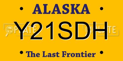 Y21SDH Alaska License Plate