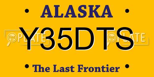 Y35DTS Alaska License Plate