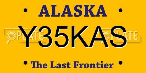 Y35KAS Alaska License Plate