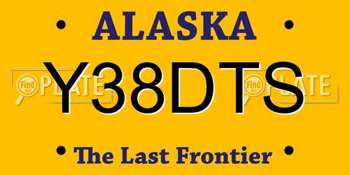 Y38DTS Alaska License Plate