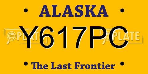 Y617PC Alaska License Plate