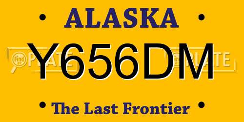 Y656DM Alaska License Plate