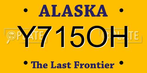 Y715OH Alaska License Plate