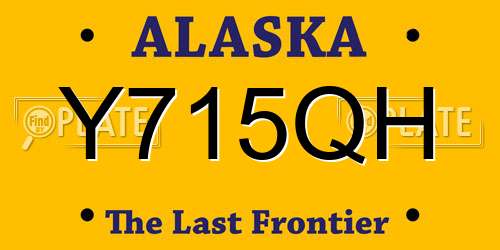 Y715QH Alaska License Plate