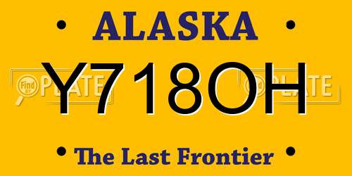 Y718OH Alaska License Plate