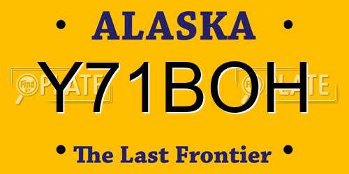 Y71BOH Alaska License Plate
