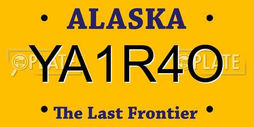 YA1R4O Alaska License Plate