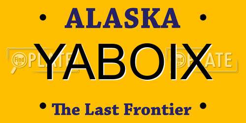 YABOIX Alaska License Plate