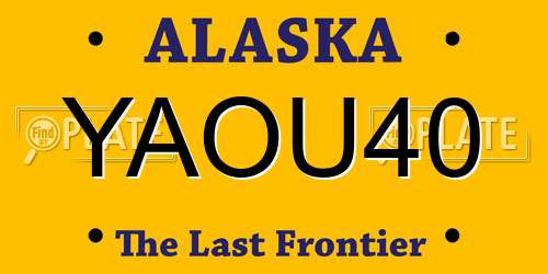 YAOU40 Alaska License Plate