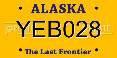 YEB028 Alaska License Plate