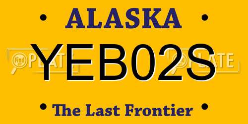 YEB02S Alaska License Plate