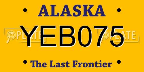 YEB075 Alaska License Plate