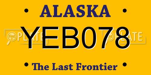 YEB078 Alaska License Plate