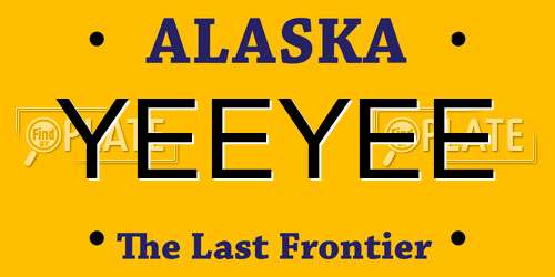 YEEYEE Alaska License Plate