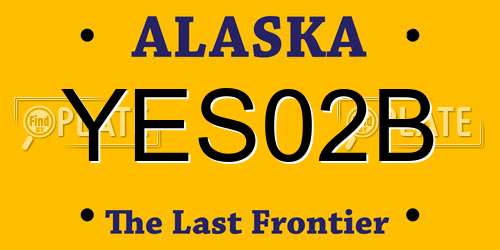 YES02B Alaska License Plate