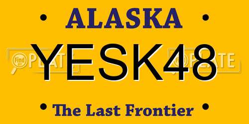 YESK48 Alaska License Plate