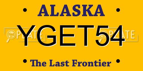 YGET54 Alaska License Plate