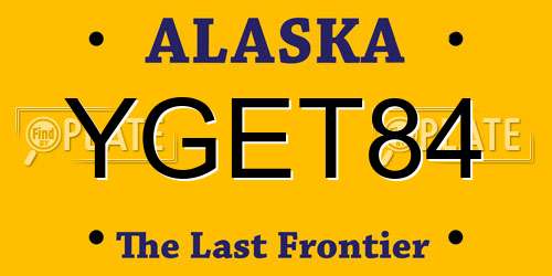 YGET84 Alaska License Plate