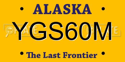 YGS60M Alaska License Plate