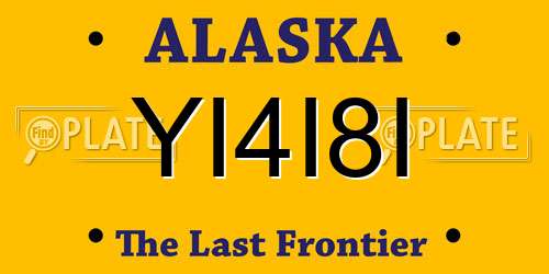 YI4I8I Alaska License Plate