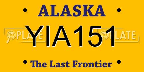 YIA151 Alaska License Plate