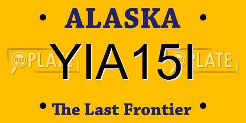 YIA15I Alaska License Plate