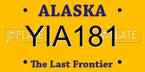 YIA181 Alaska License Plate