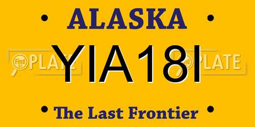 YIA18I Alaska License Plate