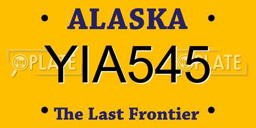 YIA545 Alaska License Plate