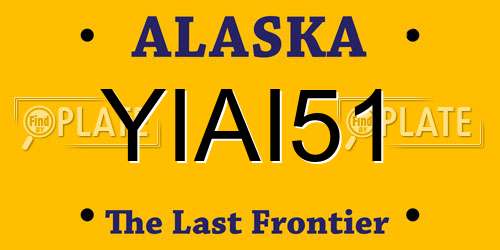 YIAI51 Alaska License Plate