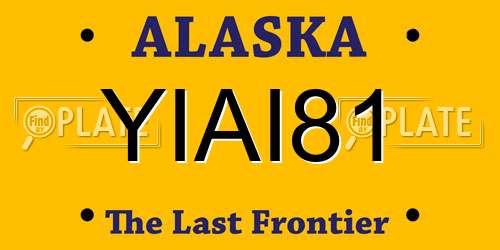 YIAI81 Alaska License Plate