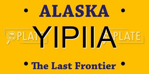 YIPIIA Alaska License Plate