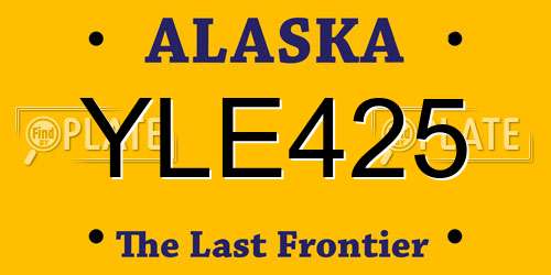 YLE425 Alaska License Plate