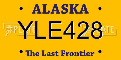 YLE428 Alaska License Plate