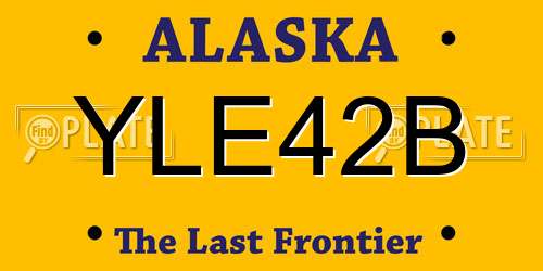 YLE42B Alaska License Plate