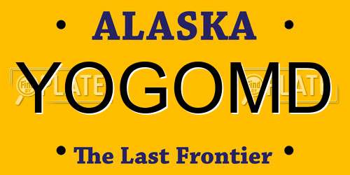 YOGOMD Alaska License Plate