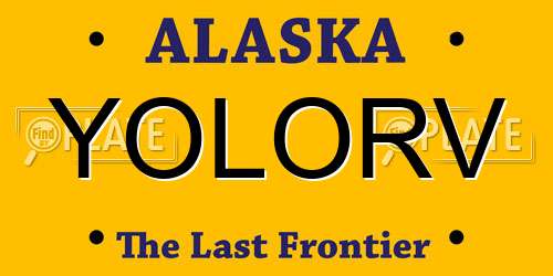 YOLORV Alaska License Plate