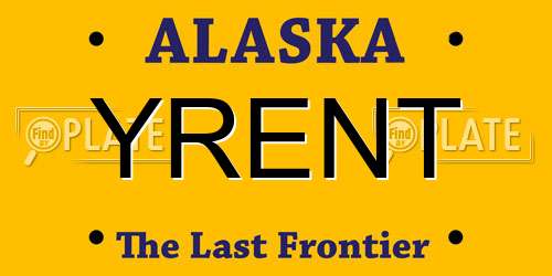 YRENT Alaska License Plate