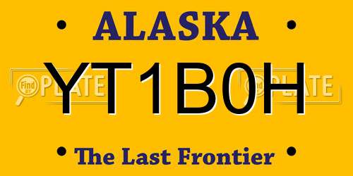 YT1B0H Alaska License Plate