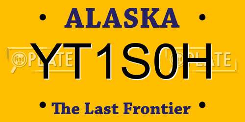 YT1S0H Alaska License Plate