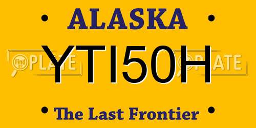 YTI50H Alaska License Plate