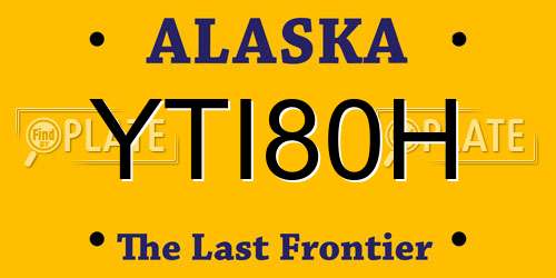 YTI80H Alaska License Plate