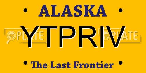 YTPRIV Alaska License Plate