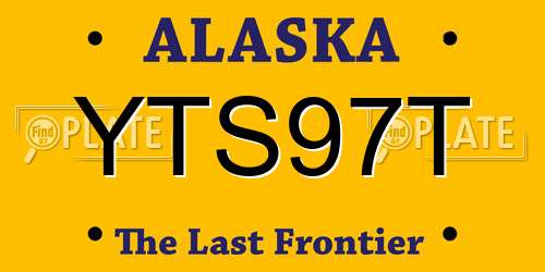 YTS97T Alaska License Plate