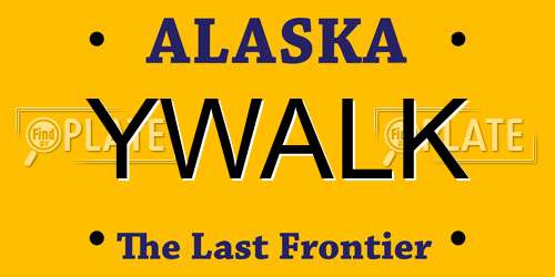 YWALK Alaska License Plate